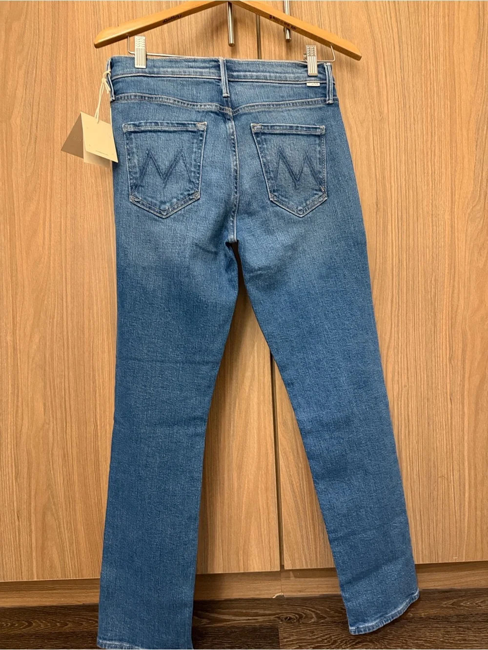 NWT Mother mid rise Dazzler Hover size 28 Straight-Leg in Kissing the Caddy
